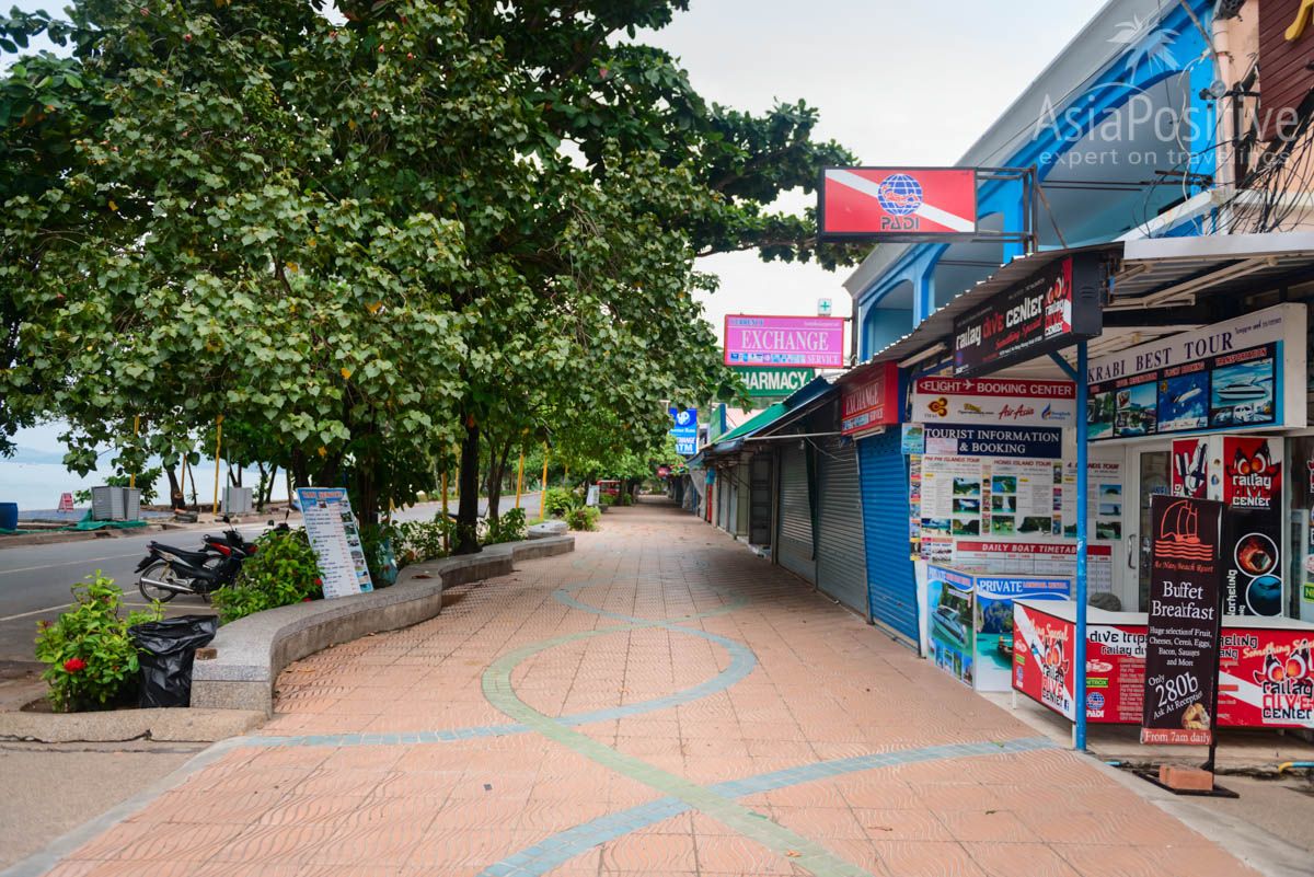 The main street of Ao Nang is deserted early in the morning, but after lunch lively life will be here | Krabi, Thailand | Travel in Asia with AsiaPositive.com